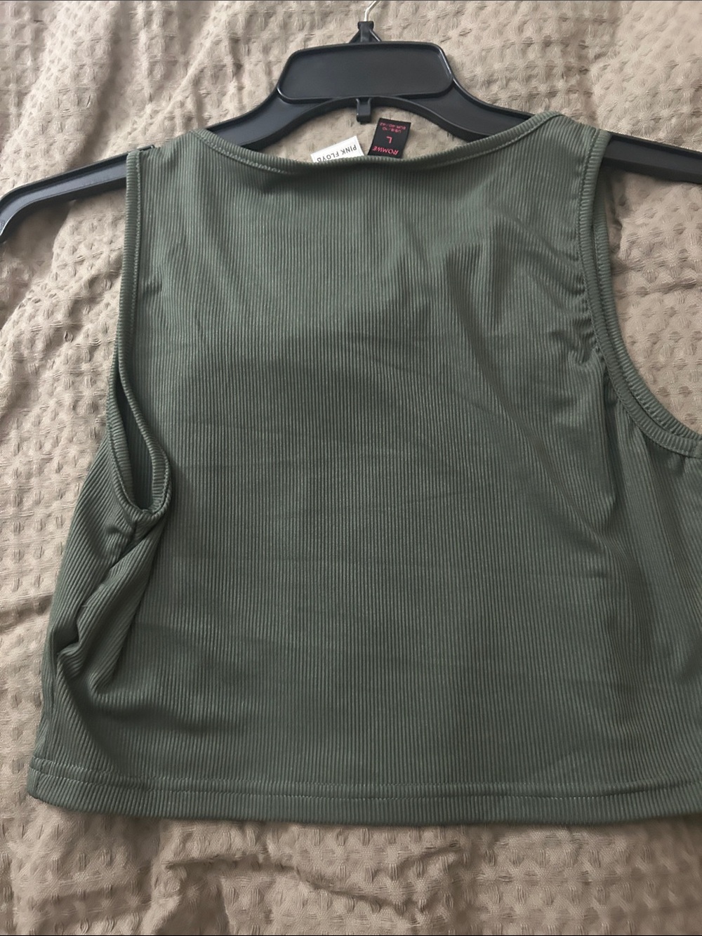 Pink Floyd Olive Ribbed cropped top - Picture 4 of 4